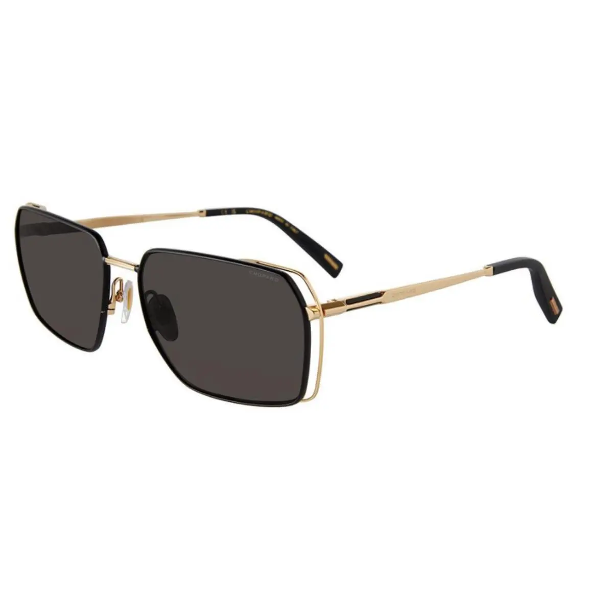 Polarized Brown Rectangular Men`s Sunglasses SCHG90 302P 60 by Chopard