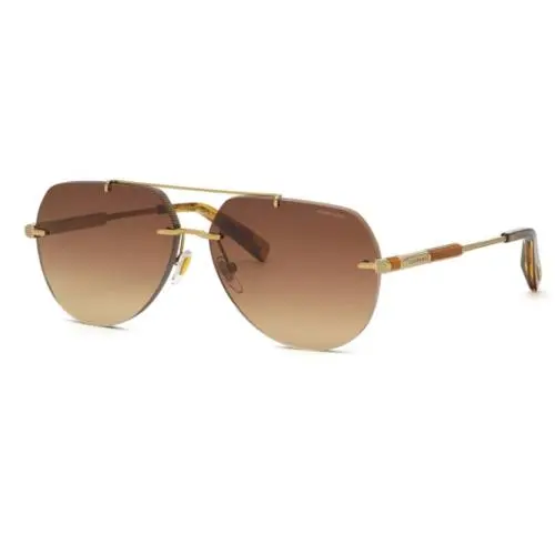 SCHG37 08FF Oro Grigio Lucido 63/13/145 Men`s Sunglasses by Chopard