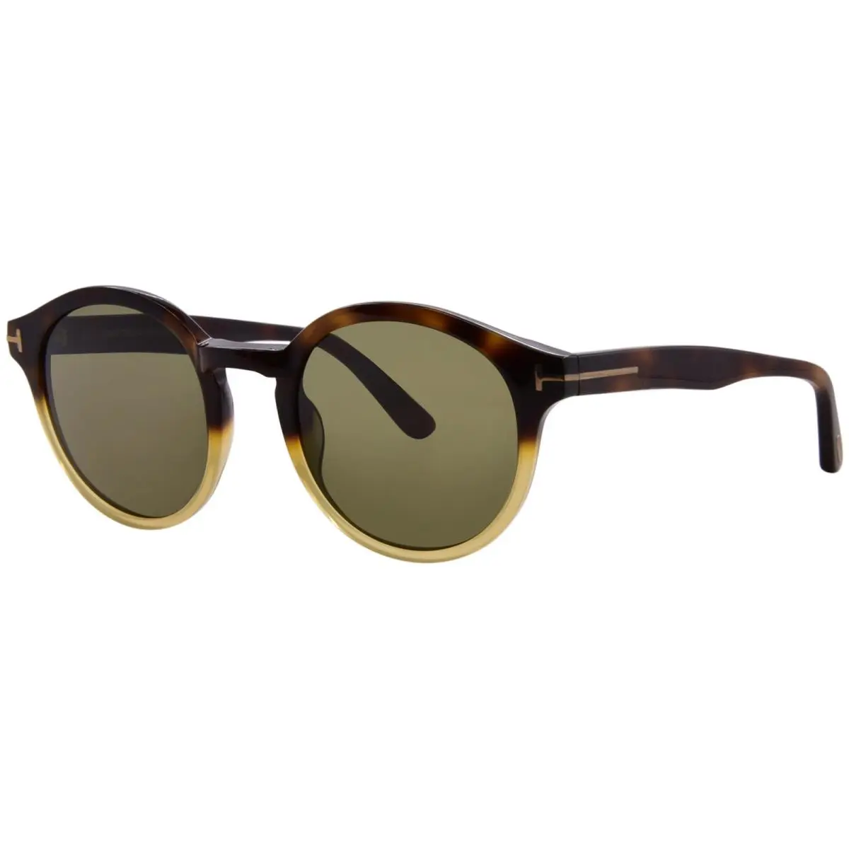Tom Ford Lucho FT0400/S 58N Sunglasses Matte Beige/green Round Shape 49mm