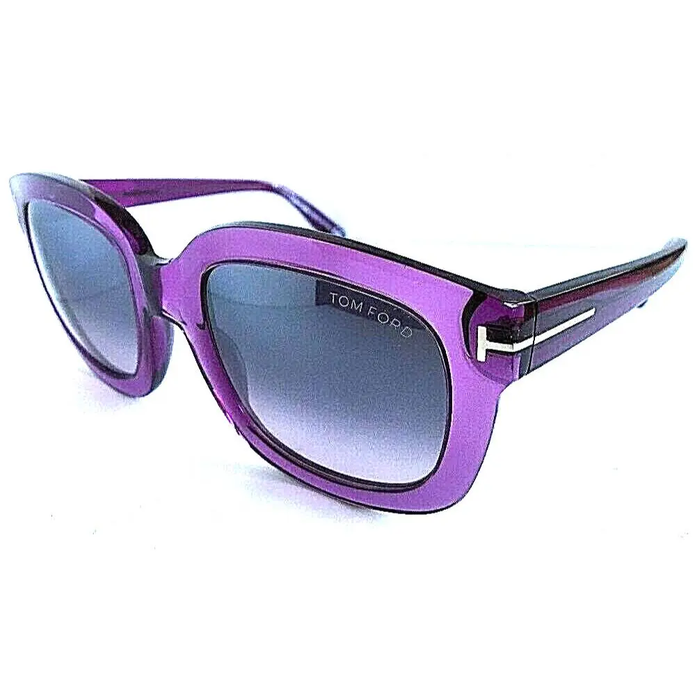 Tom Ford Women`s Sunglasses Italy 53mm Violet Purple Blue Oversized