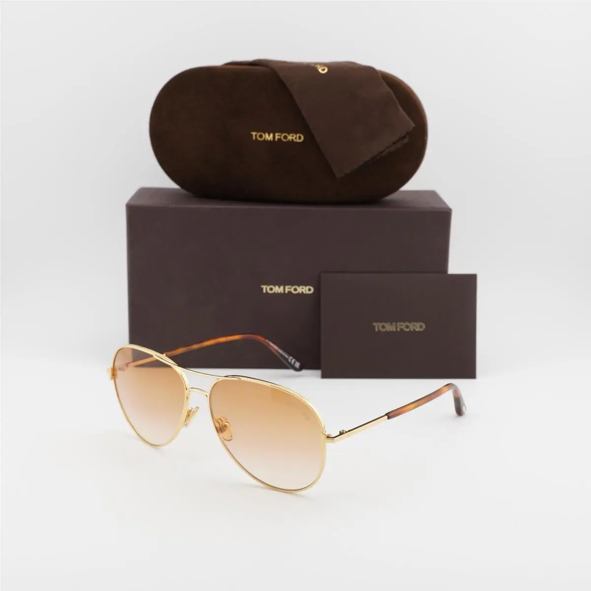 Tom Ford FT0823 30F Shiny Deep Gold/blonde Havana/brown Gradient 59-14-140