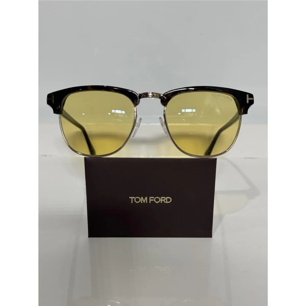 Tom Ford Henry TF248 52F Photochromic Light Yellow Tint Sunglasses