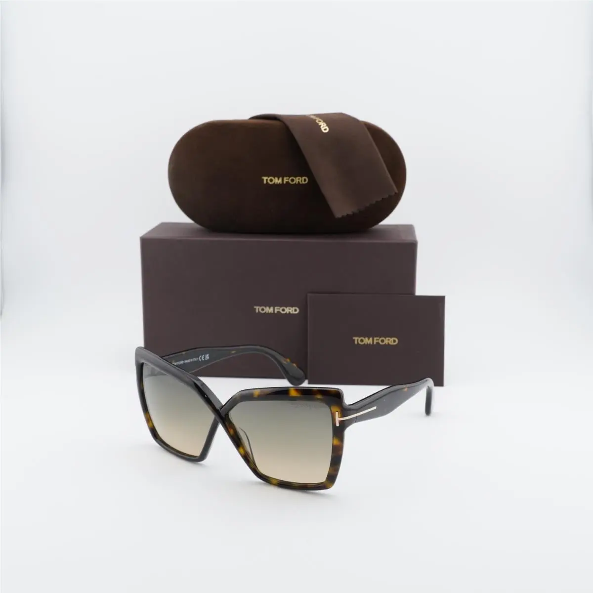 Tom Ford FT1195 52B Dark Havana/smoke Gradient 63-06-140 Sunglasses