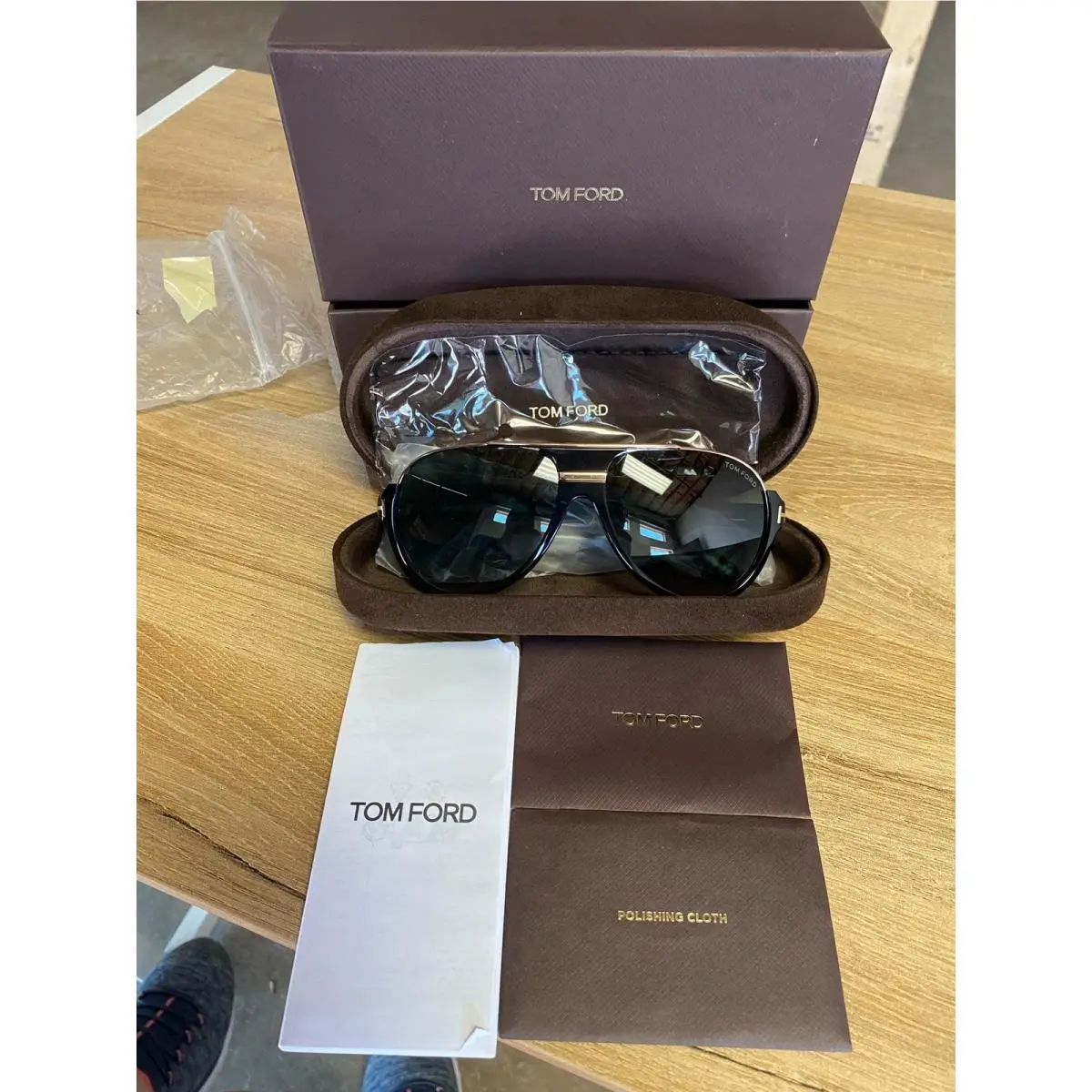 Tom Ford Dimitry Sunglasses Shiny Black with Case