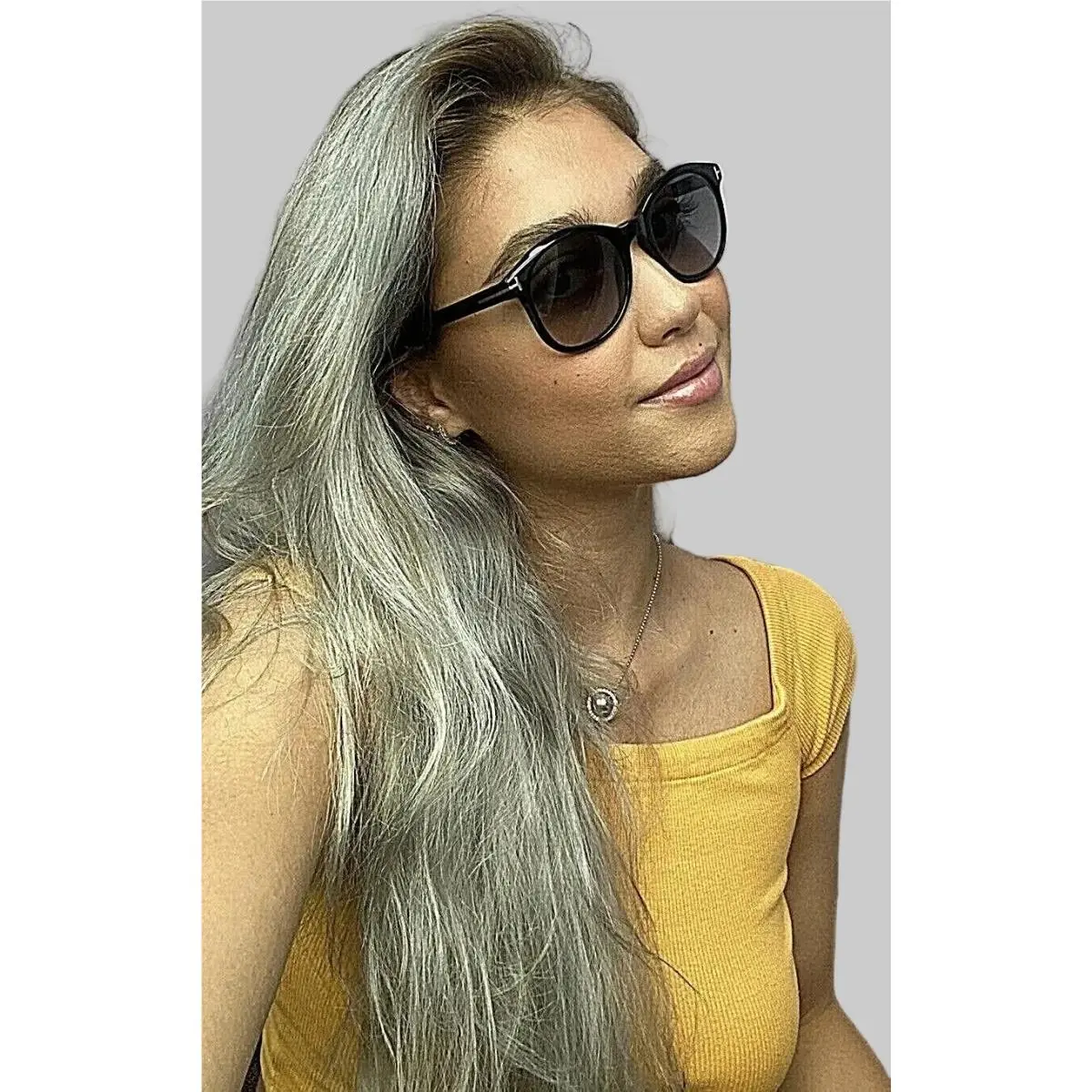 Tom Ford TF 298 Riley 51mm Black Round Men`s Women`s Sunglasses Italy