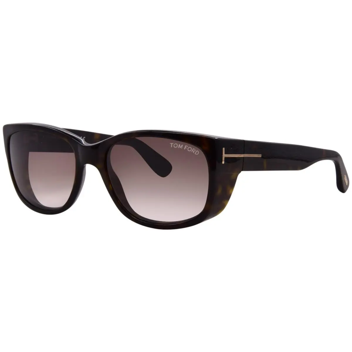 Tom Ford Carson FT0441 01A Sunglasses Men`s Shiny Black/smoke Square Shape 56mm