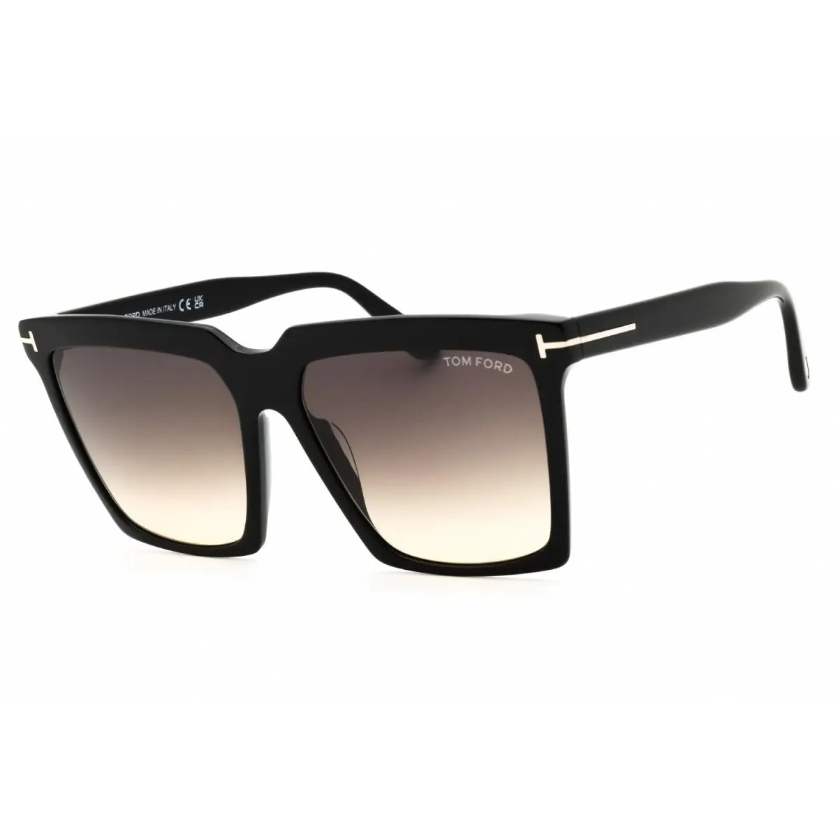 Tom Ford FT0764 01B Shiny Black/smoke Gradient 58-16-140 Sunglasses