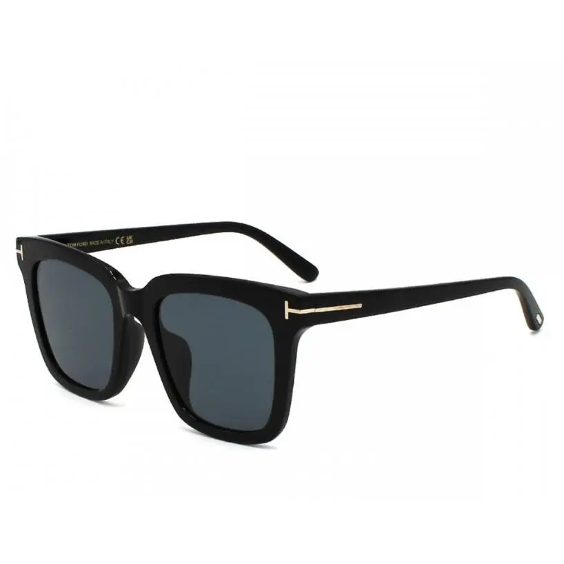 Tom Ford FT969K 01A Sunglasses Polished Black Gray Tinted Lens W/case