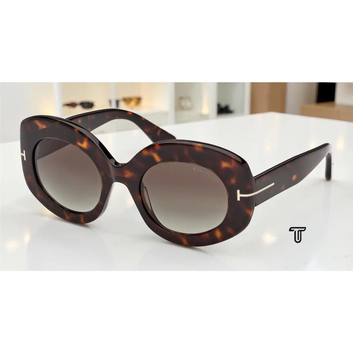 Tom Ford FT1346 52B Acetate Dark Havana Gradient Smoke 51 mm Women`s Sunglasses