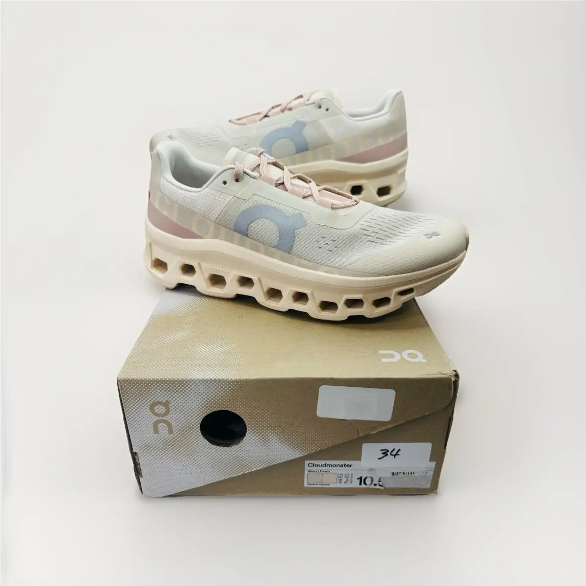 On Running Cloudmonster ‘moon Fawn’ 61.97785 Women’s Running Shoes Size 10.5 US
