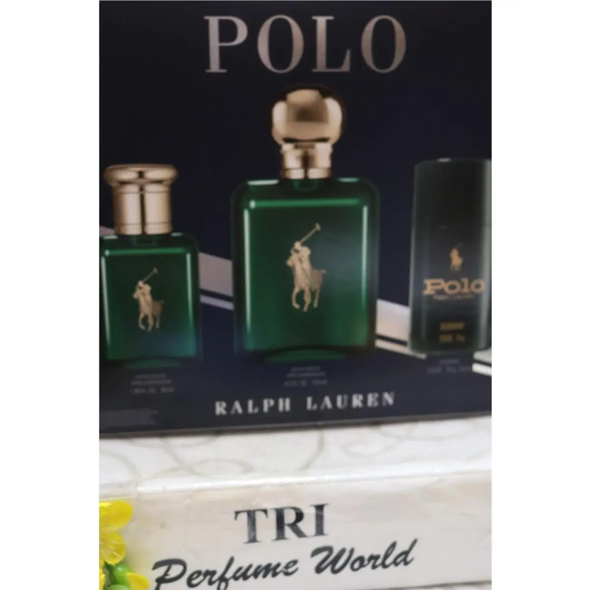 Polo Ralph Lauren 3 Pcs. Set Edt Men Spray 4.2 Oz. + Edt Spray 1.36 + Deodorant