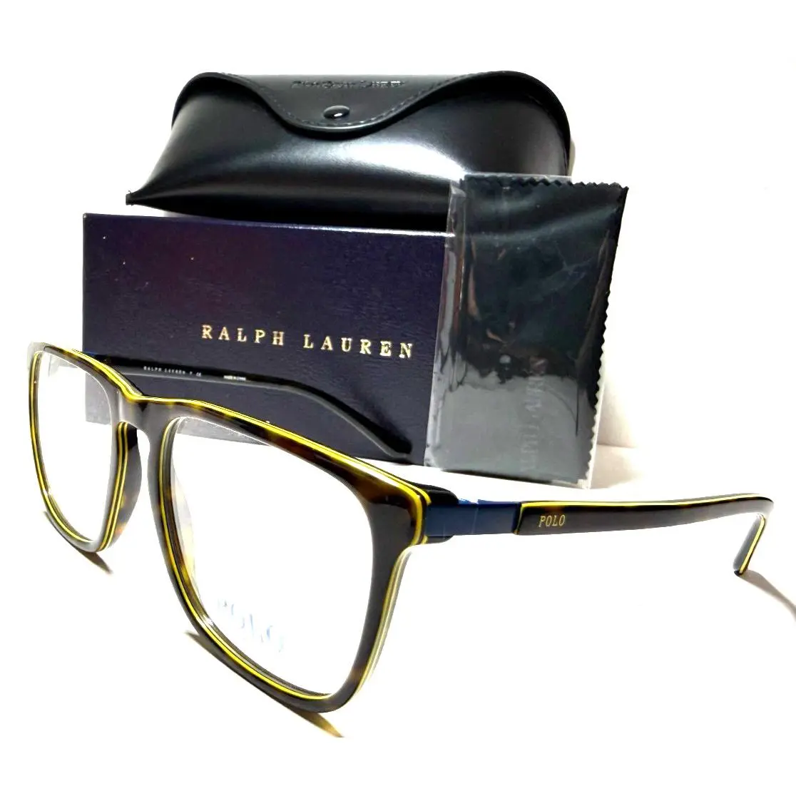 Polo Ralph Lauren PH 2226 5827 Havana /yellow Trim Eyeglasses 55-19