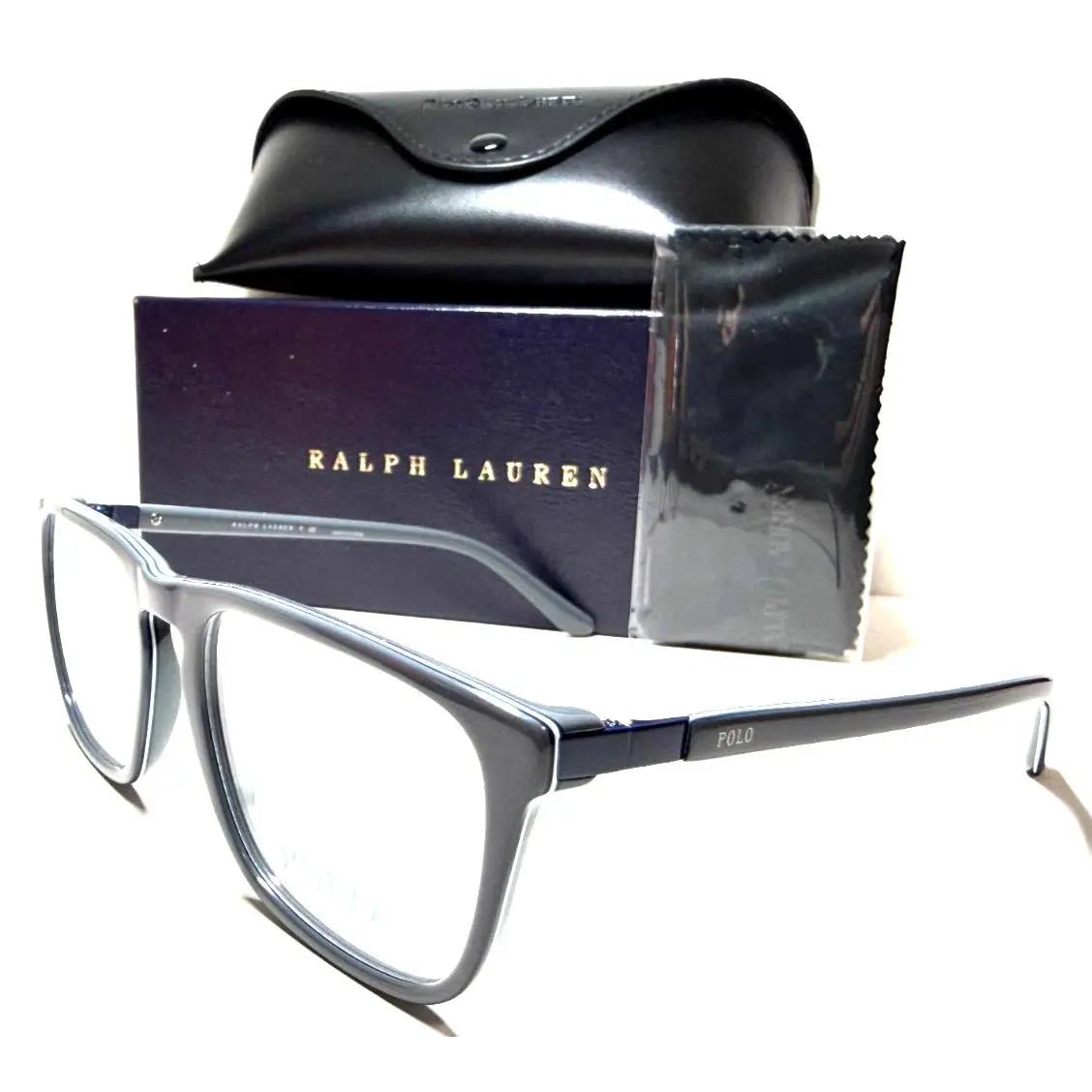 Polo Ralph Lauren PH 2226 5831 Shiny Grey /white Trim Eyeglasses 53-19