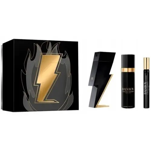 Bad Boy by Carolina Herrera Fragrance For Men 3 Piece Gift Set