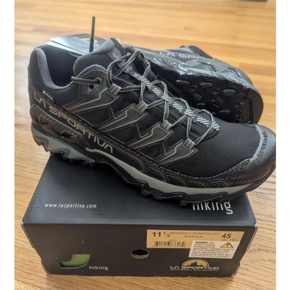 LA Sportiva Men`s Ultra Raptor II Gtx Trail Running Shoes US 11.5 EU 45