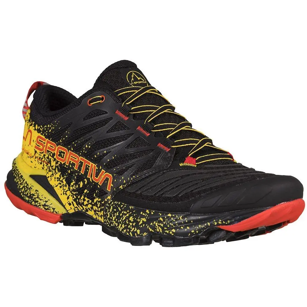La Sportiva Akasha II Men`s Trail Running Shoes Black/yellow M44