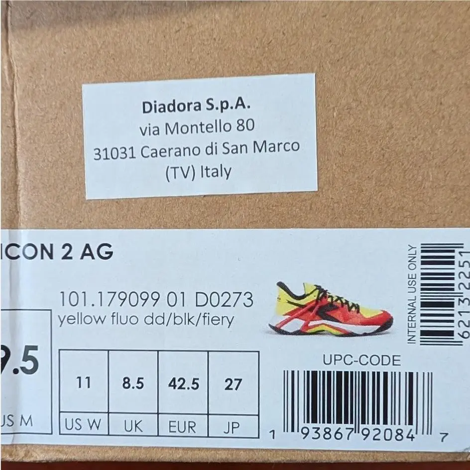 Diadora shoes - diadora B.Icon 2 Ag Tennis - 101179099 D0273 - Red (UPC: 193867920847) 10