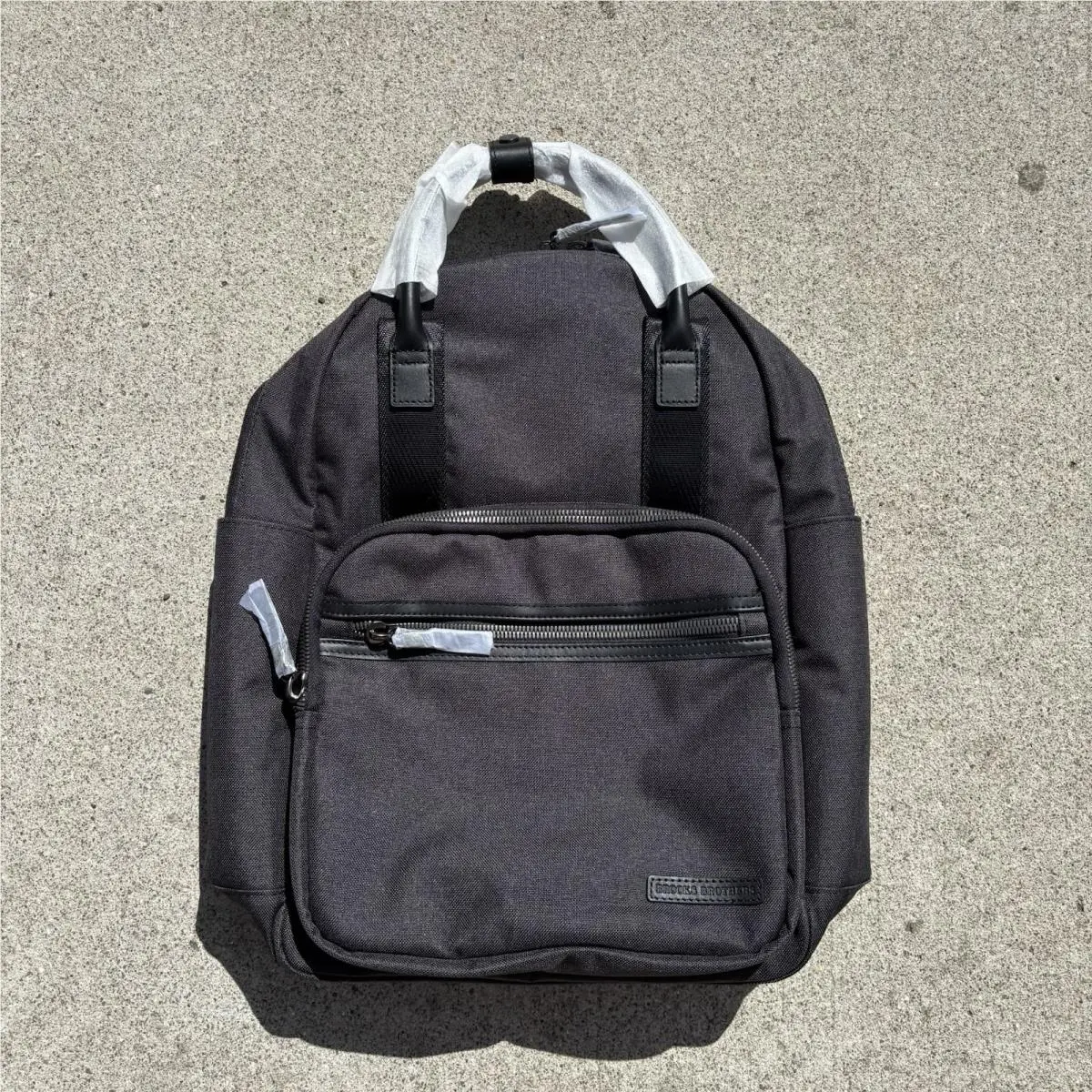 BB18821 Grant Dual-handle Backpack -charcoal Grey Black by Brooks Brothers