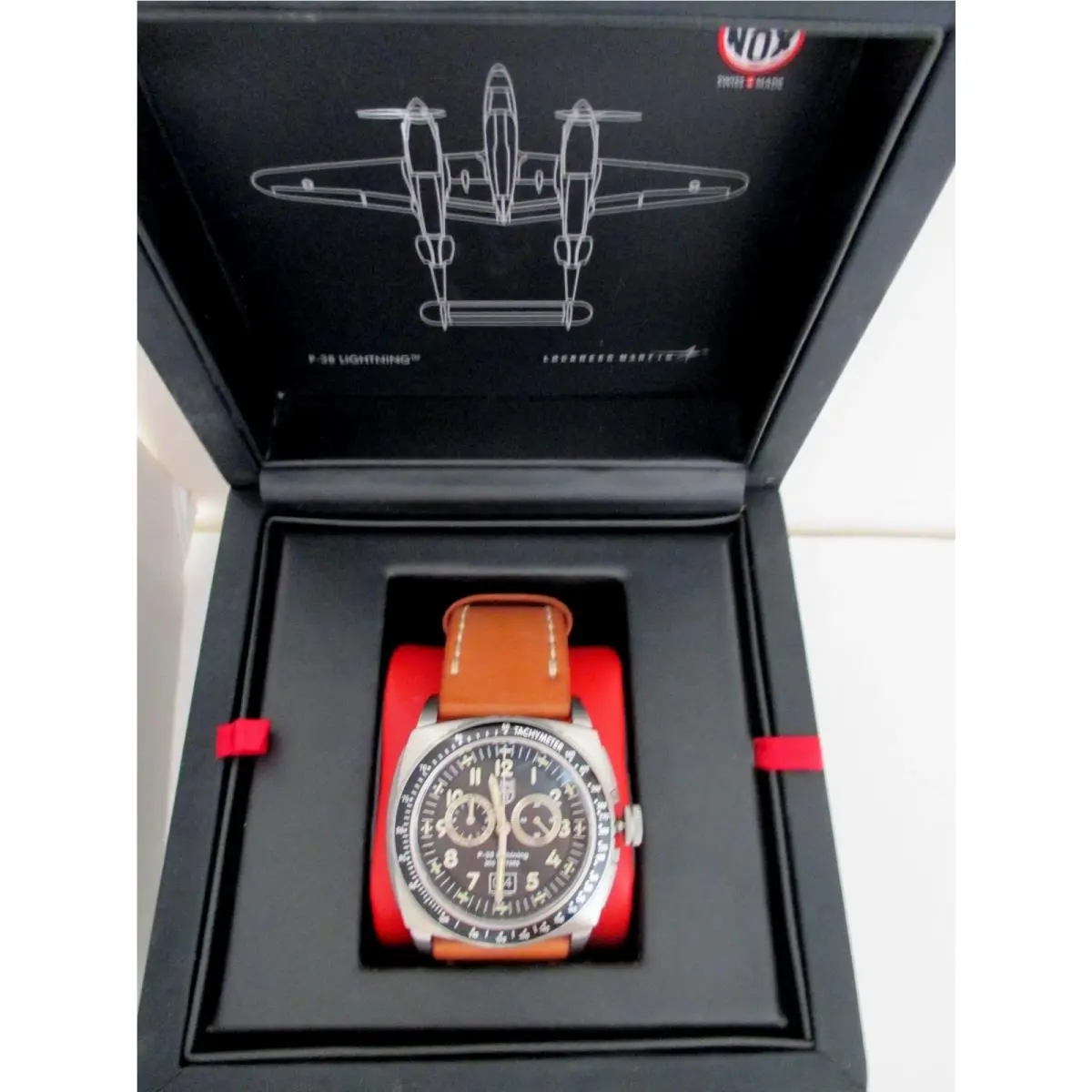 P-38 Lightning Quartz Watch Chronograph Black Dial 9440 Series by Luminox