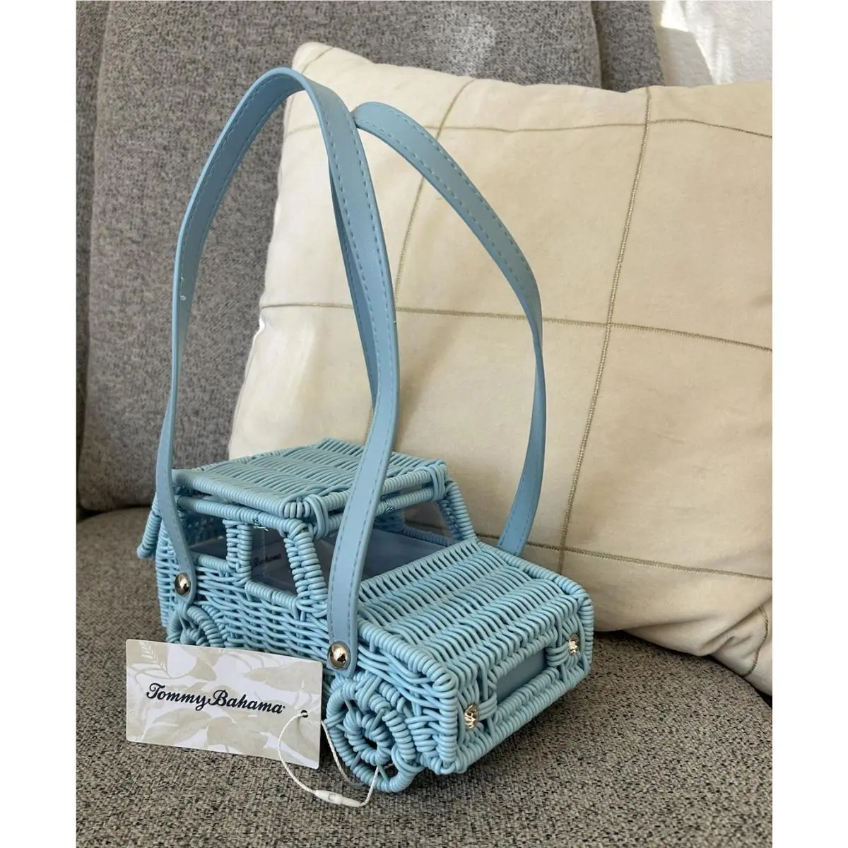 Wicker Jeep Suv Car Bag Purse Tik Tok Viral Blue by Tommy Bahama
