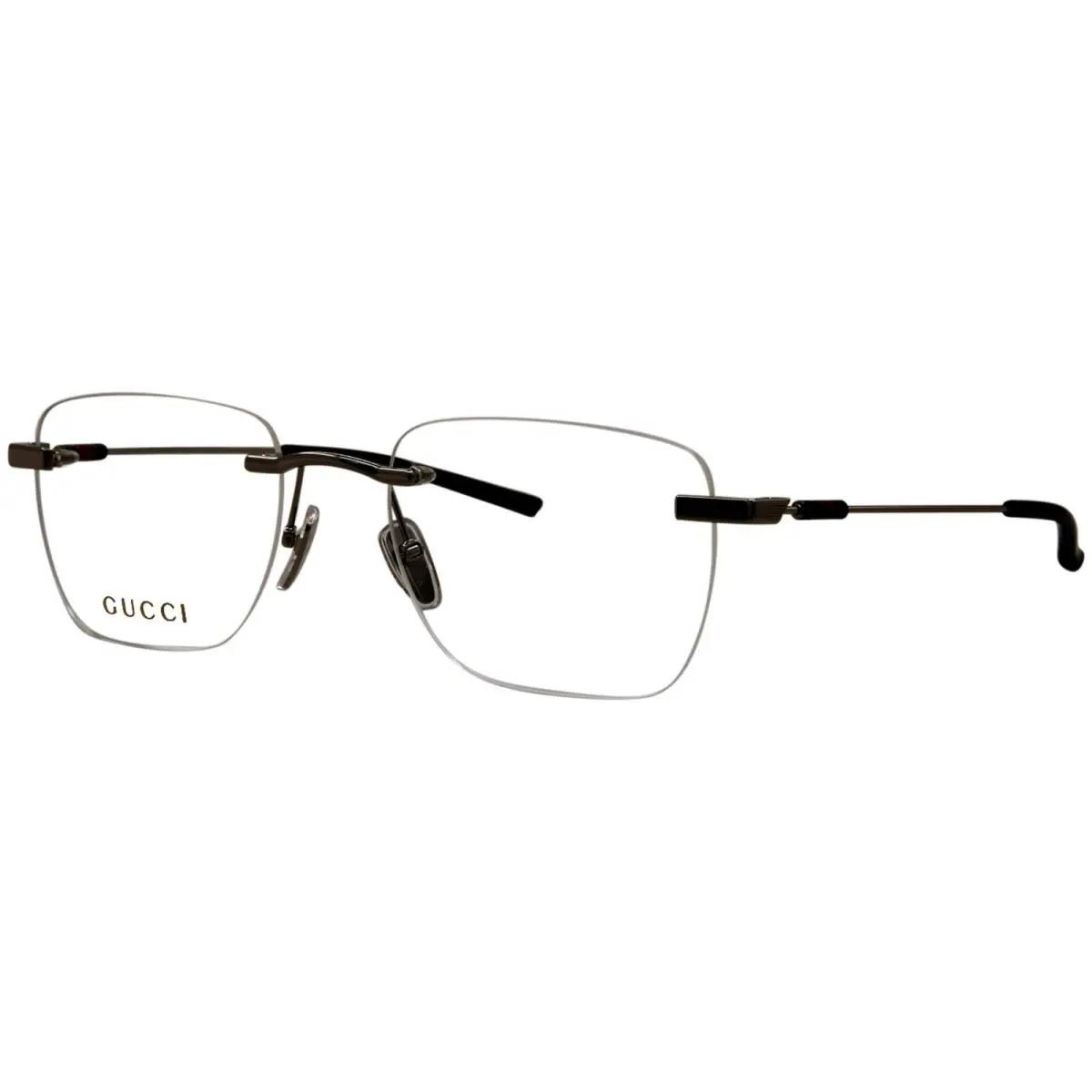 GG2099O 001 Eyeglasses Men`s Silver Rimless Rectangle Shape 54mm by Gucci