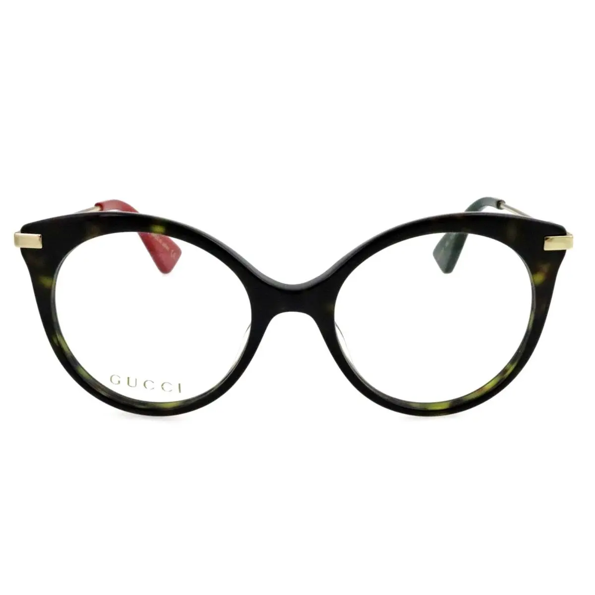 GG0109O 002 50mm Brown Havana Round Cat Eye Eyeglasses Frames Italy by Gucci