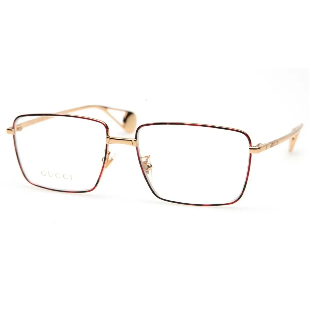 Gucci GG0439O 008 Gold Red Eyeglass Frame 55-15-145 B39 with Gucci Case