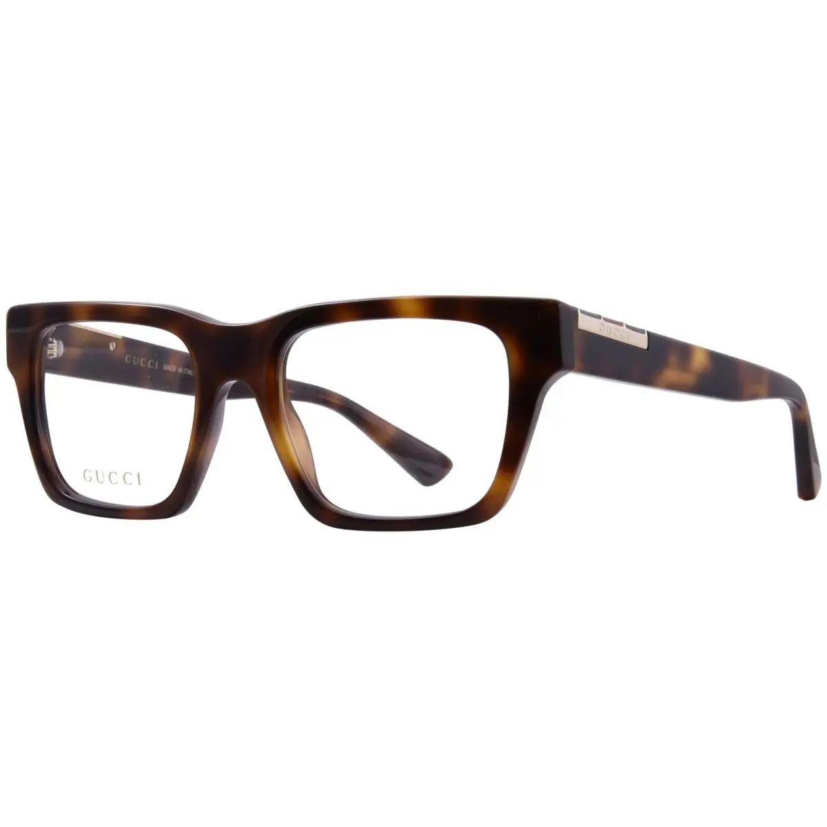Gucci GG1889O 008 Eyeglasses Frame Men`s Havana Full Rim Square Shape 53mm