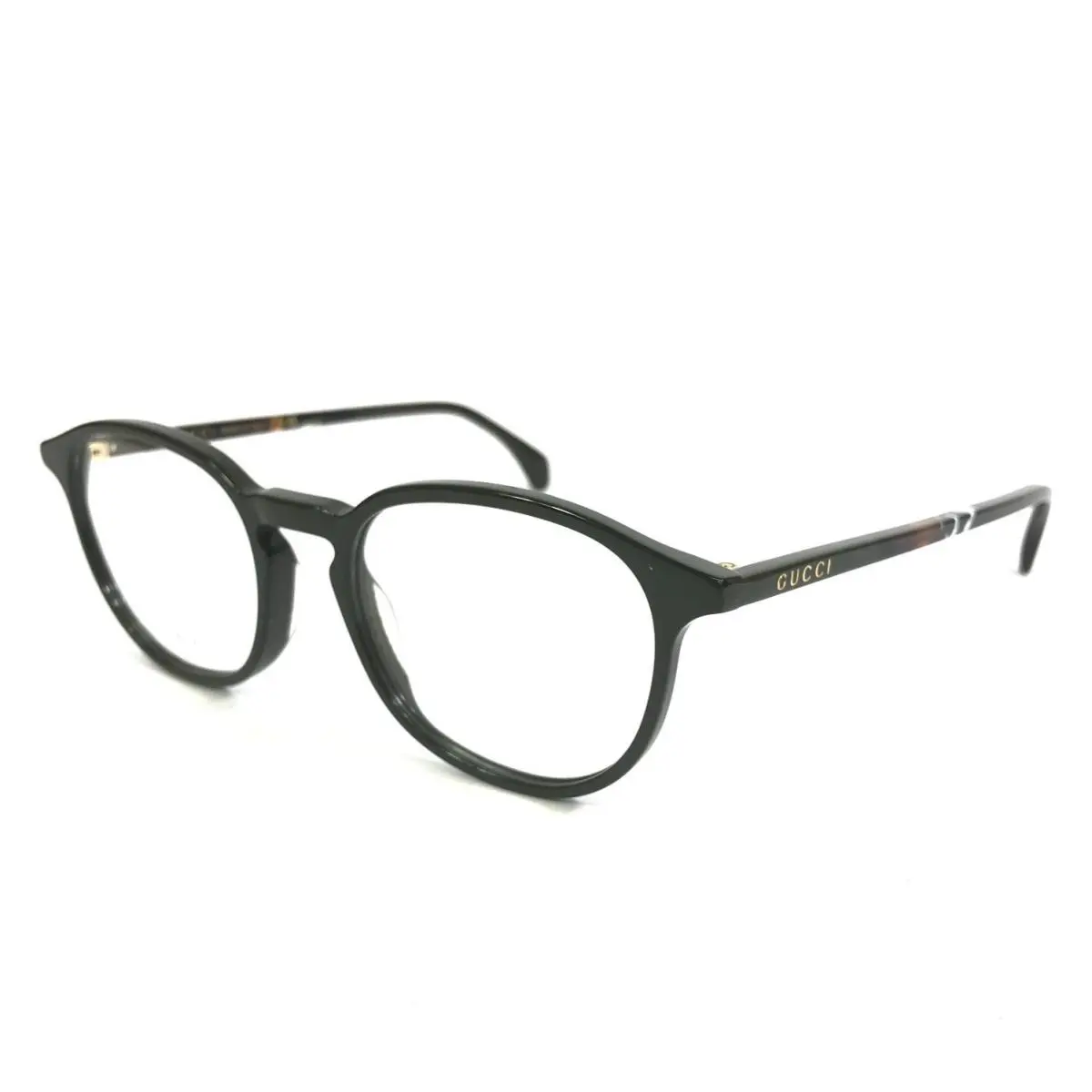 Gucci Eyeglasses Frames GG0551O 023 Dark Green Tortoise Round Full Rim 50-19-145