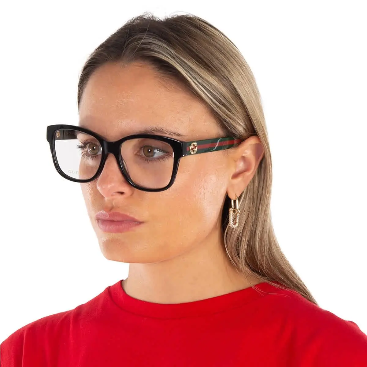 Demo Square Ladies Eyeglasses GG0038ON 011 54 GG0038ON 011 54 by Gucci