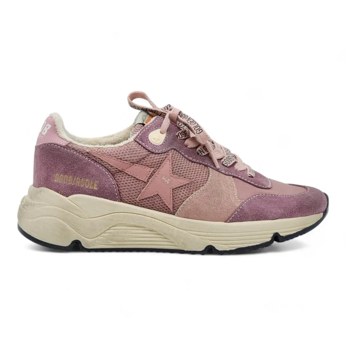 Running Sole Lace-up Sneakers in Pink EU 40 US 10 by Golden Goose
