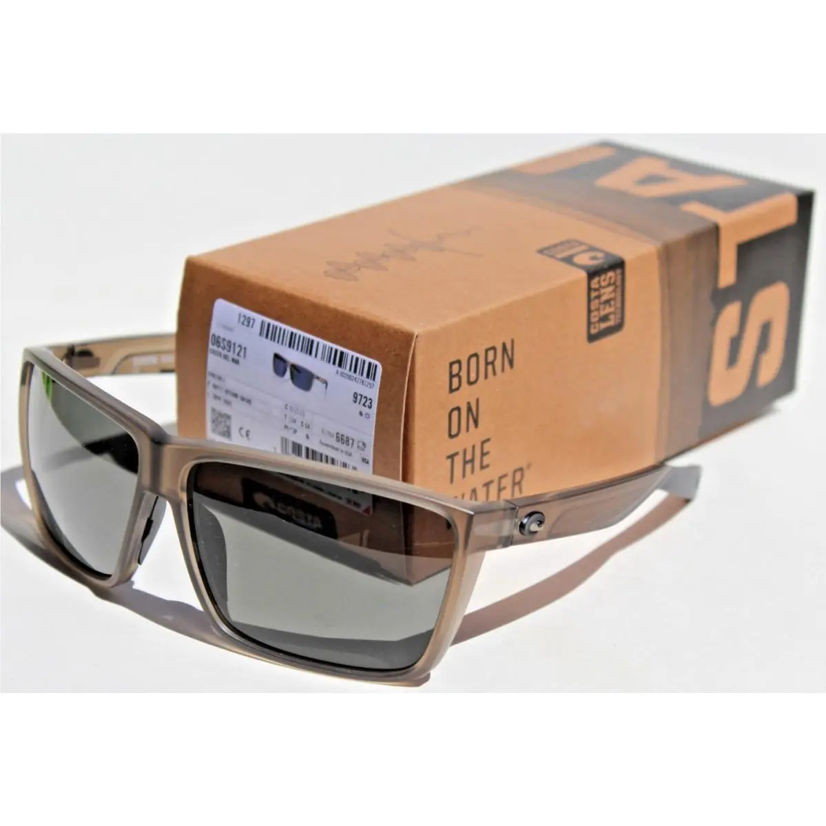 Costa Del Mar Rincon II 580G Polarized Sunglasses Matte Brown Smoke/gray 580