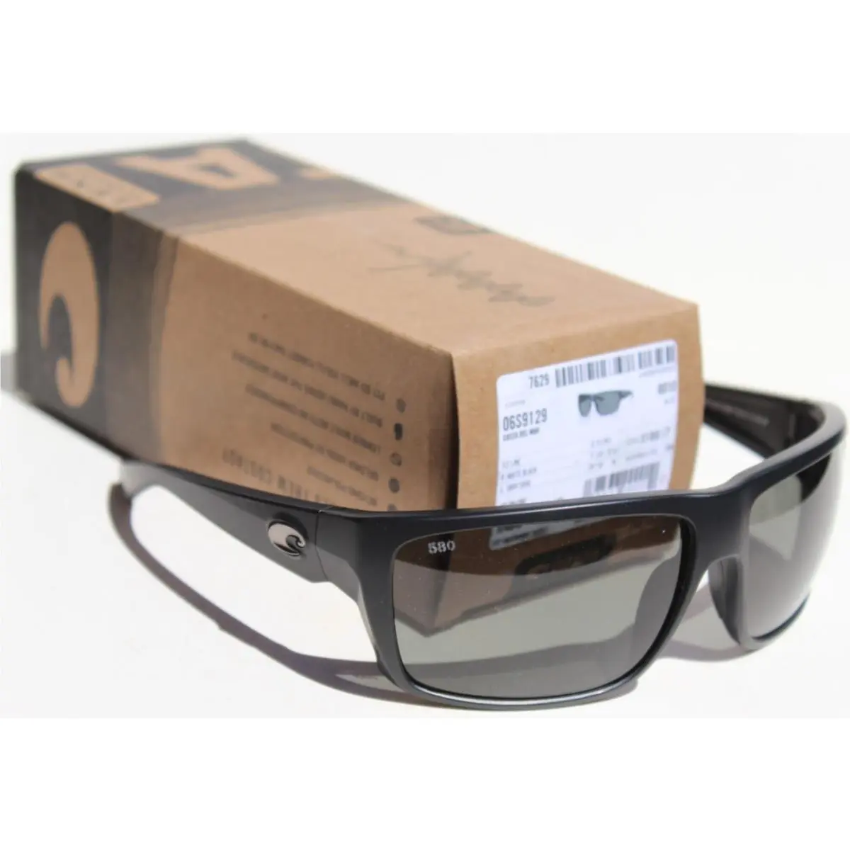 Costa Del Mar Fly Line 580G Polarized Sunglasses Matte Black/gray 580