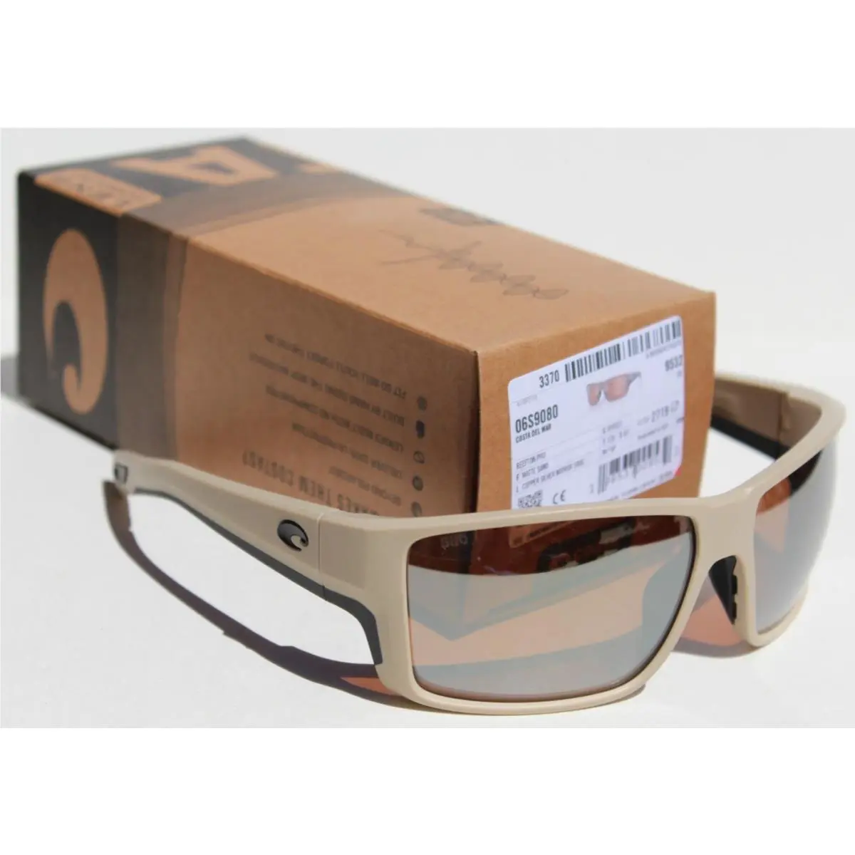 Costa Del Mar Reefton Pro 580G Polarized Sunglasses Matte Sand/copper Silver