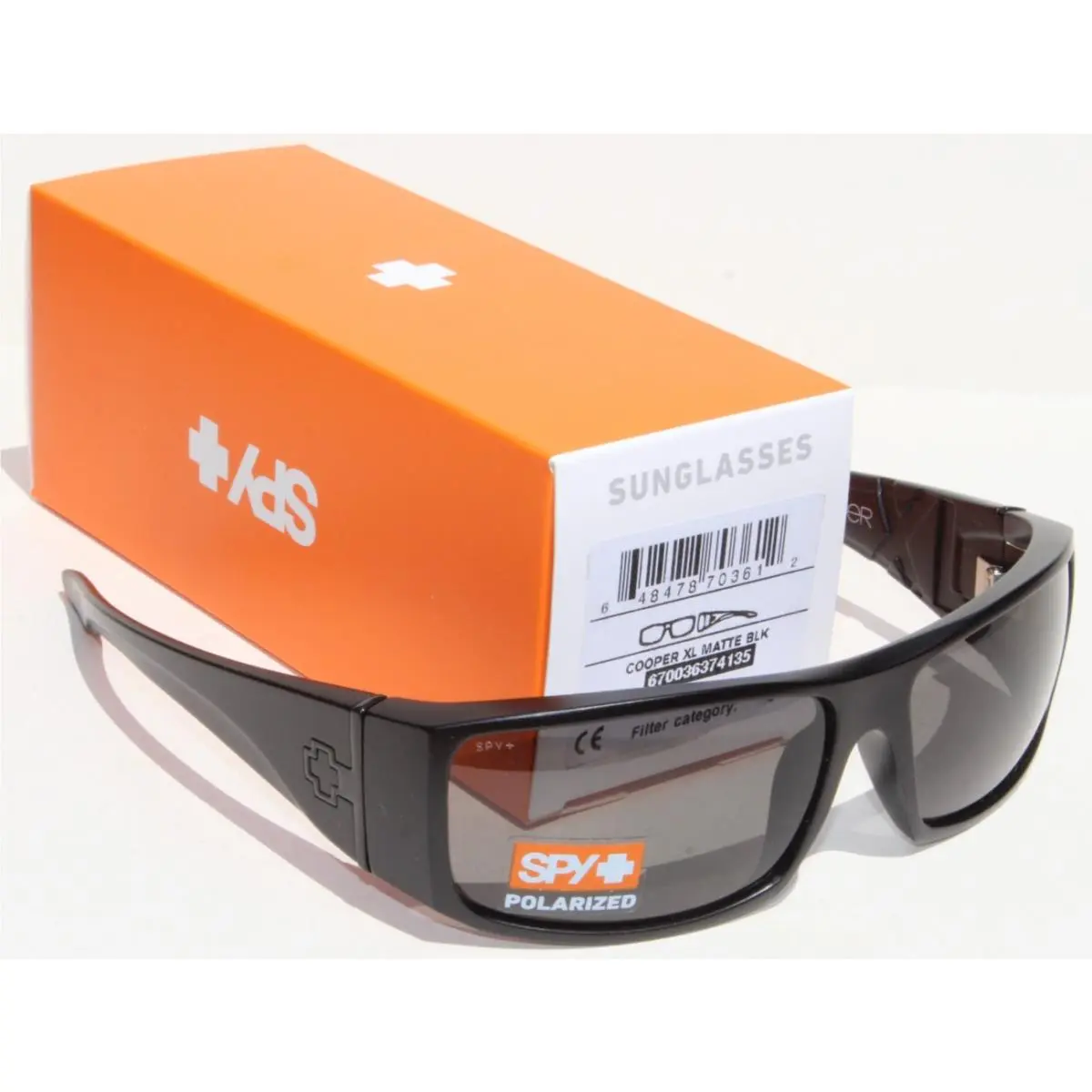 Spy Optics Cooper XL Polarized Sunglasses Matte Black/gray 670036374135 by SPY Optics