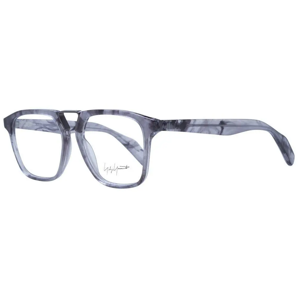 Gray Metal Plastic Glasses Frames by Yohji Yamamoto