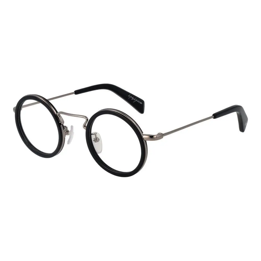 Yohji Yamamoto Black Metal Plastic Glasses Frames - YO-1035516