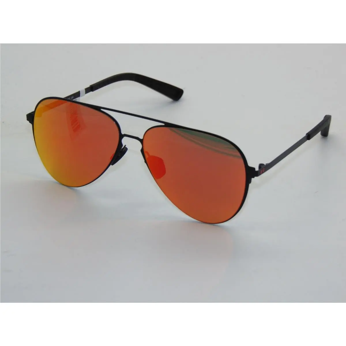 Under Armour UA 8600136-010153 Litewire Aviator Black/beta Red Mirror Sunglasses