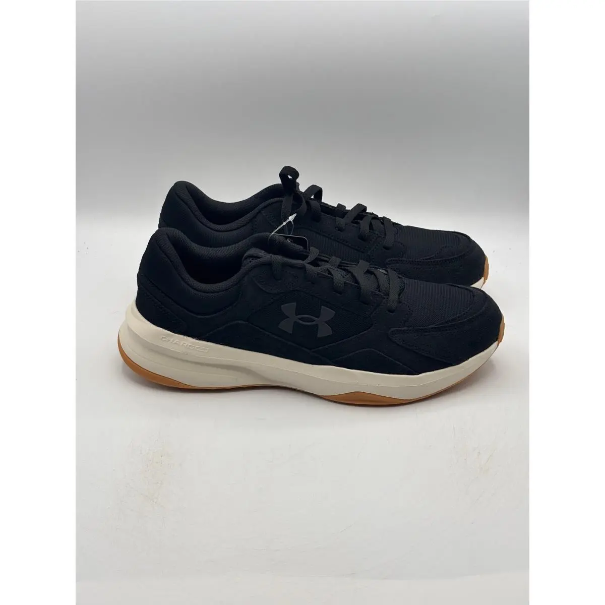 Under Armour UA Edge Suede Mens 12 Black Charged Cushioning Sneakers 3027731-001