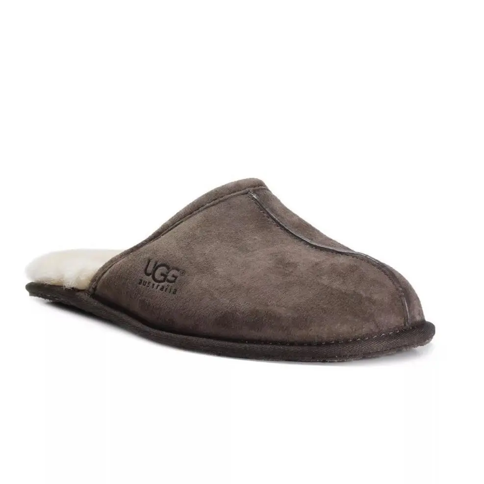Ugg Australia Scuff 5776 Suede Slippers Fur Expresso Brown Men Shoes Size 14 - EXPRESSO - U50- 5776