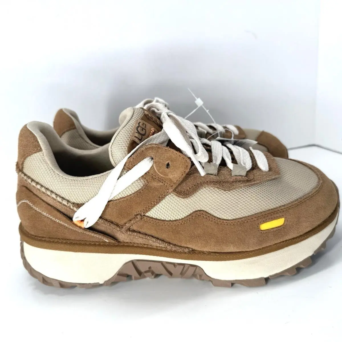 Ugg Retrofi Sneakers Low Chestnut Beige Yellow 1167070-CHE Men`s Size 12 Rare