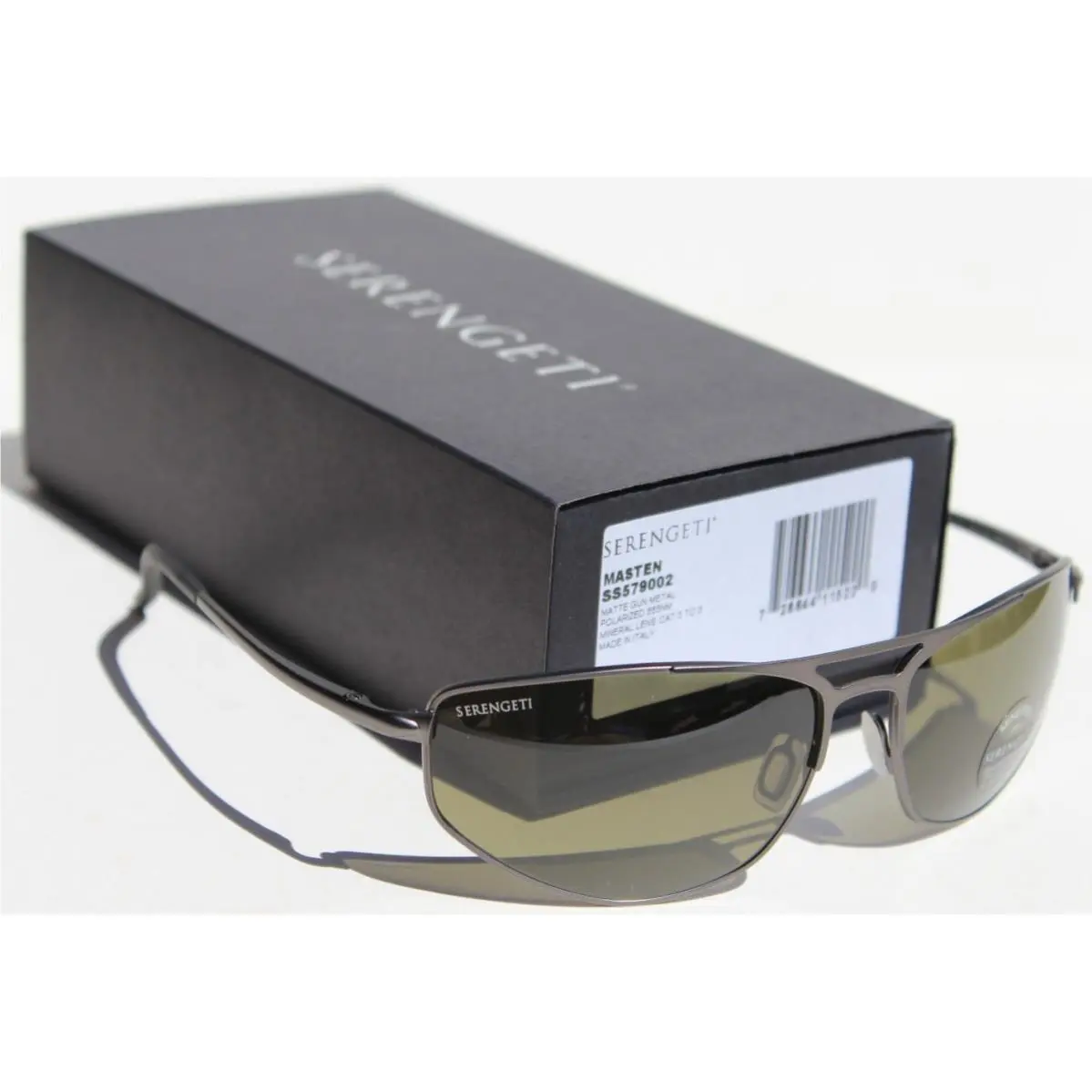 Serengeti Masten Polarized Sunglasses Matte Gunmetal/555nm SS579002 Italy