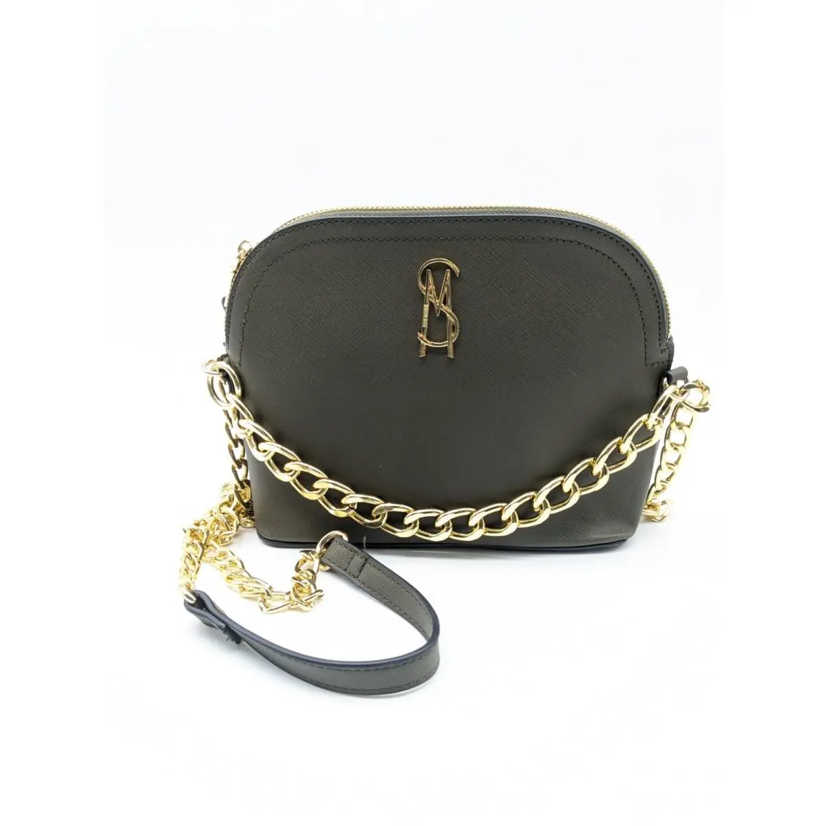 Basha-b Faux-leather Chain Link Dome Crossbody Bag - Olive Green by Steve Madden