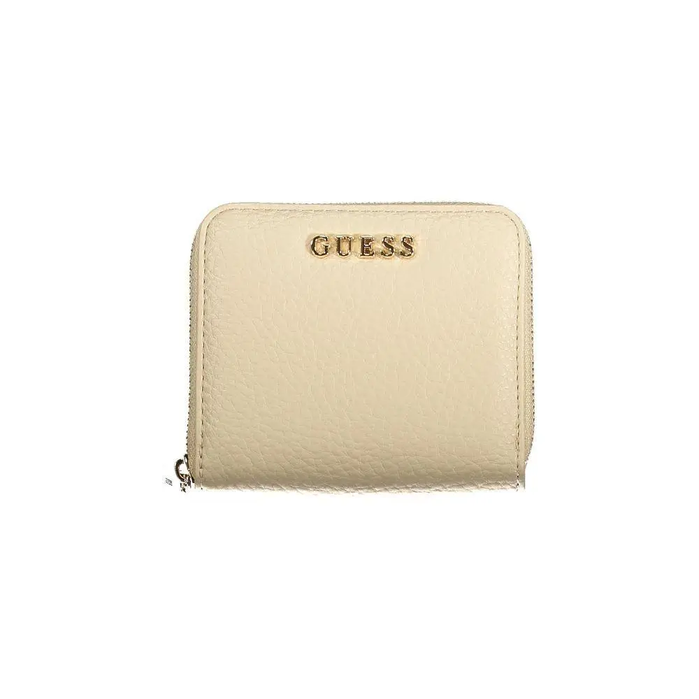 Jeans Beige Polyurethane Women Wallet - GU-43172 by Guess