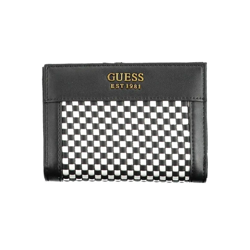 Jeans Black Polyurethane Women Wallet - GU-14429 by Guess