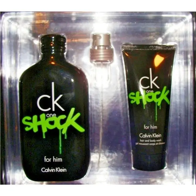 Calvin Klein CK One Shock 2 PC Men/unisex 6.7 OZ Cologne Body Gift Set