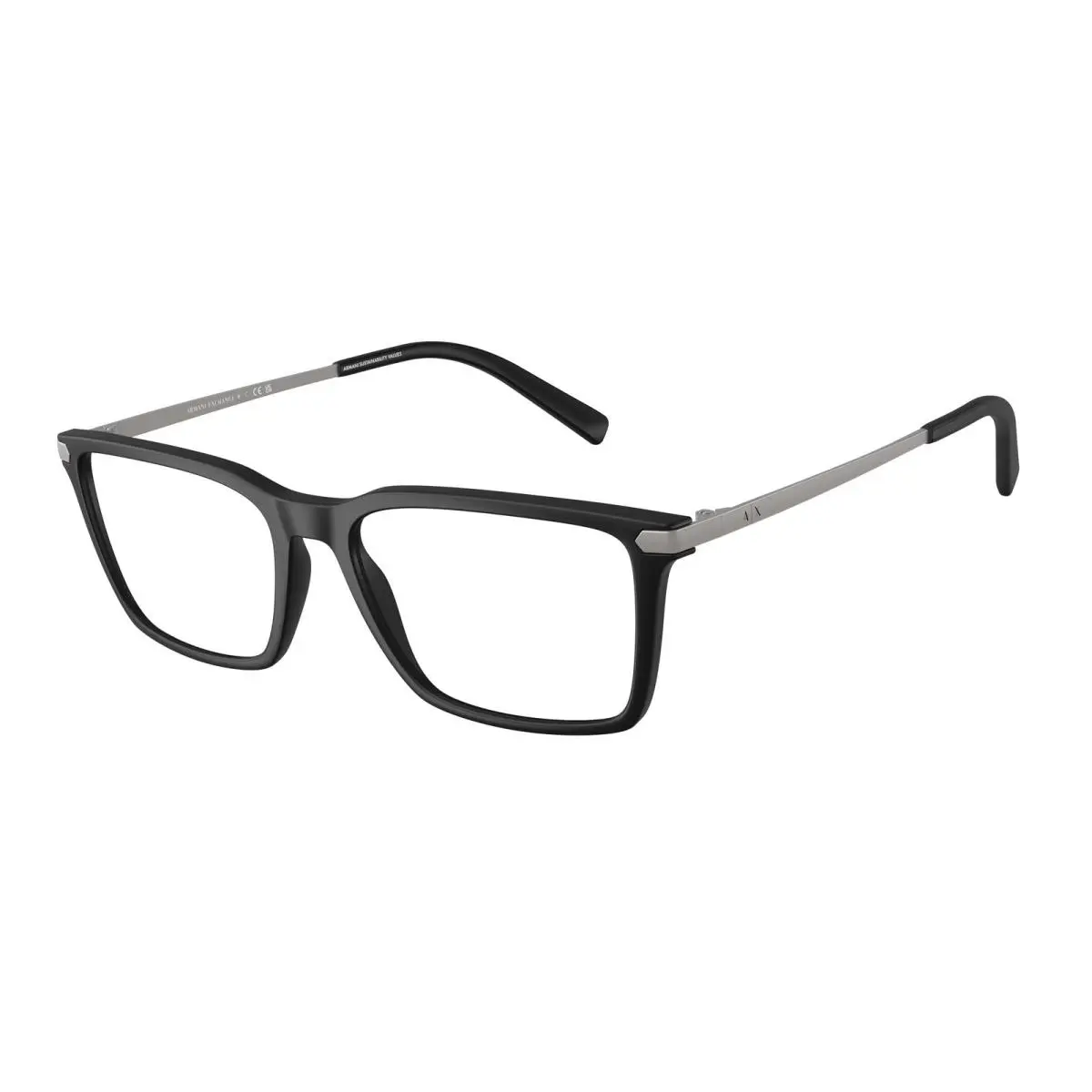 AX3077 8001 Matte Black Demo Lens 54 mm Men`s Eyeglasses by Armani Exchange