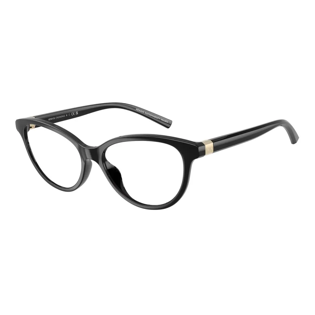 AX3138U 8158 Shiny Black Demo Lens 54 mm Women`s Eyeglasses by Armani Exchange