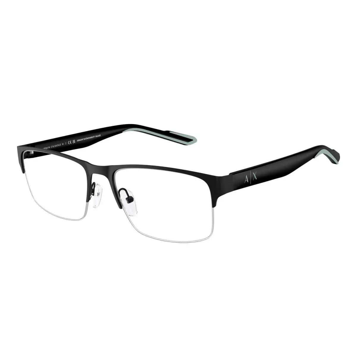 Armani Exchange AX1068 6000 Matte Black Demo Lens 56 mm Men`s Eyeglasses