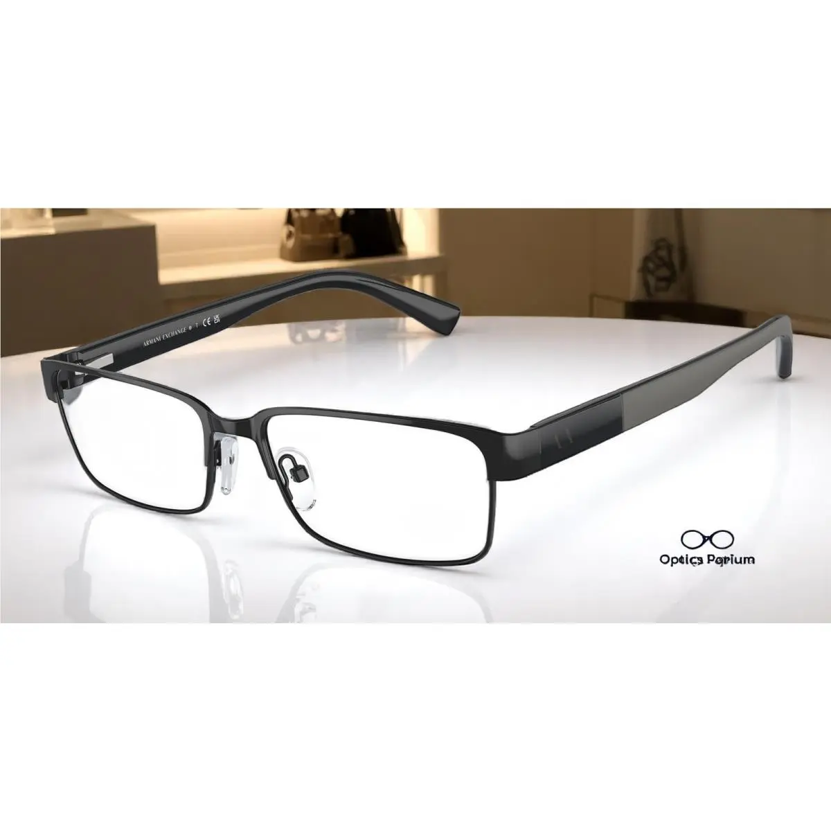 Armani Exchange AX1017 6000 Black Demo Lens 54 mm Men`s Eyeglasses